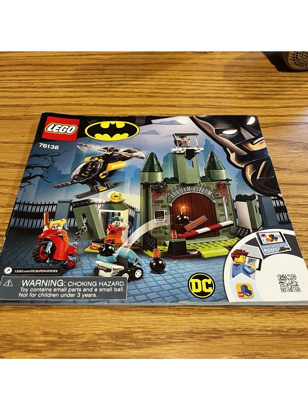 LEGO Batman #76138 Batman and The Joker Escape Arkham Instruction Manual Only